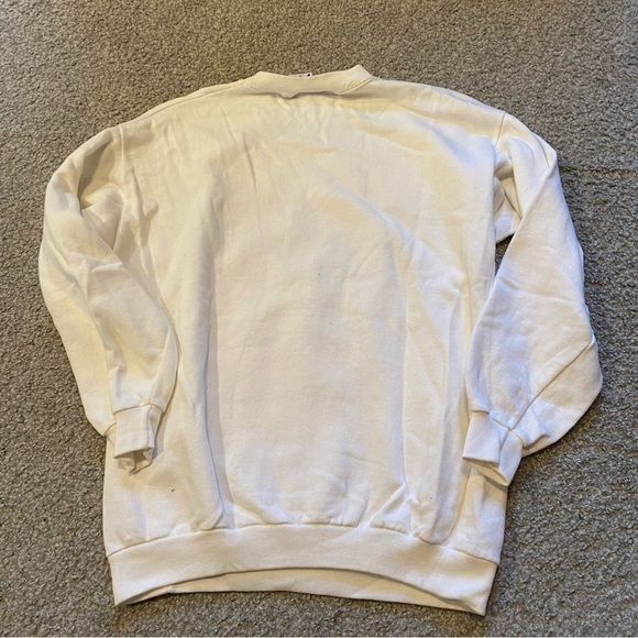 Vintage Textured 3D Cabin Winter Snow Crewneck Sweatshirt Sun Sportswear Large - Picture 6 of 6